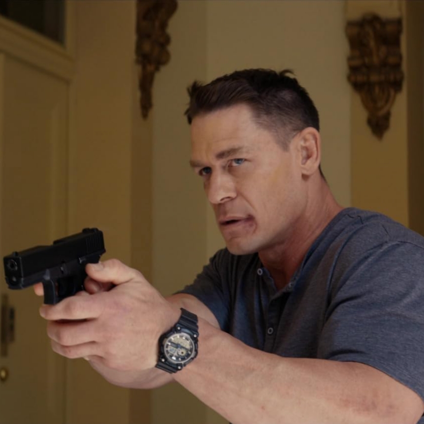 John Cena wears a Casio watch in freelance