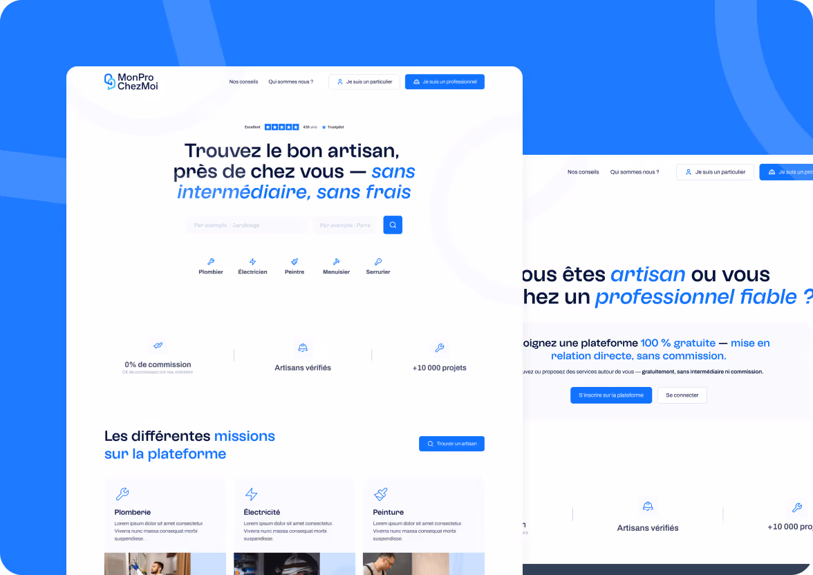Création et refonte du site MonProChezMoi