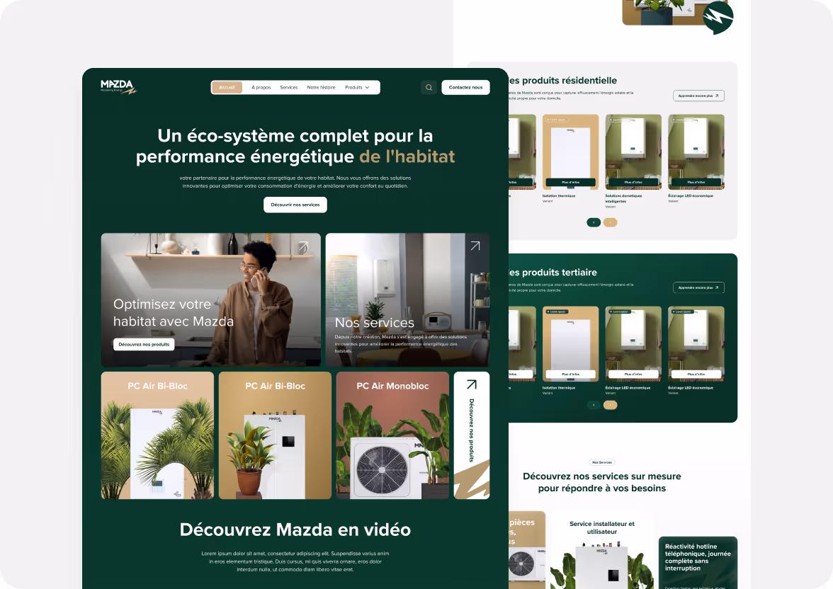 Création du site web de Mazda