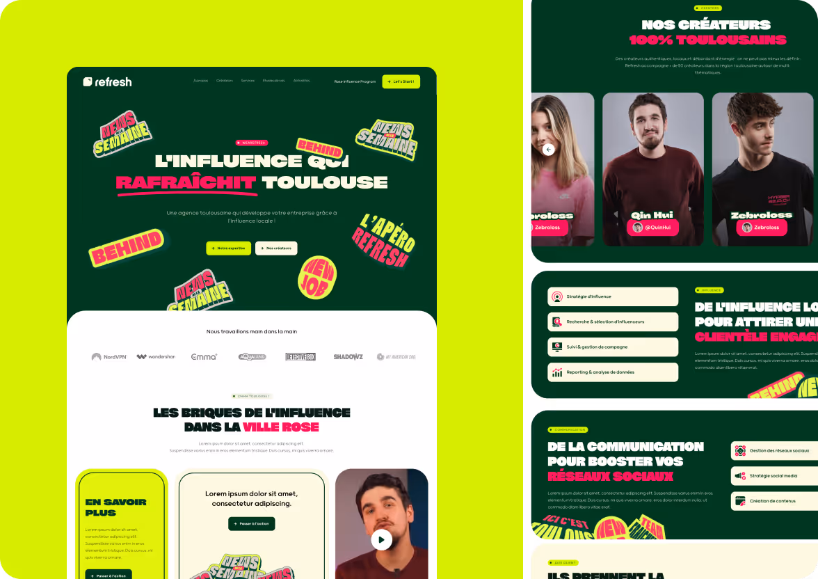 Refonte du site web de Refresh