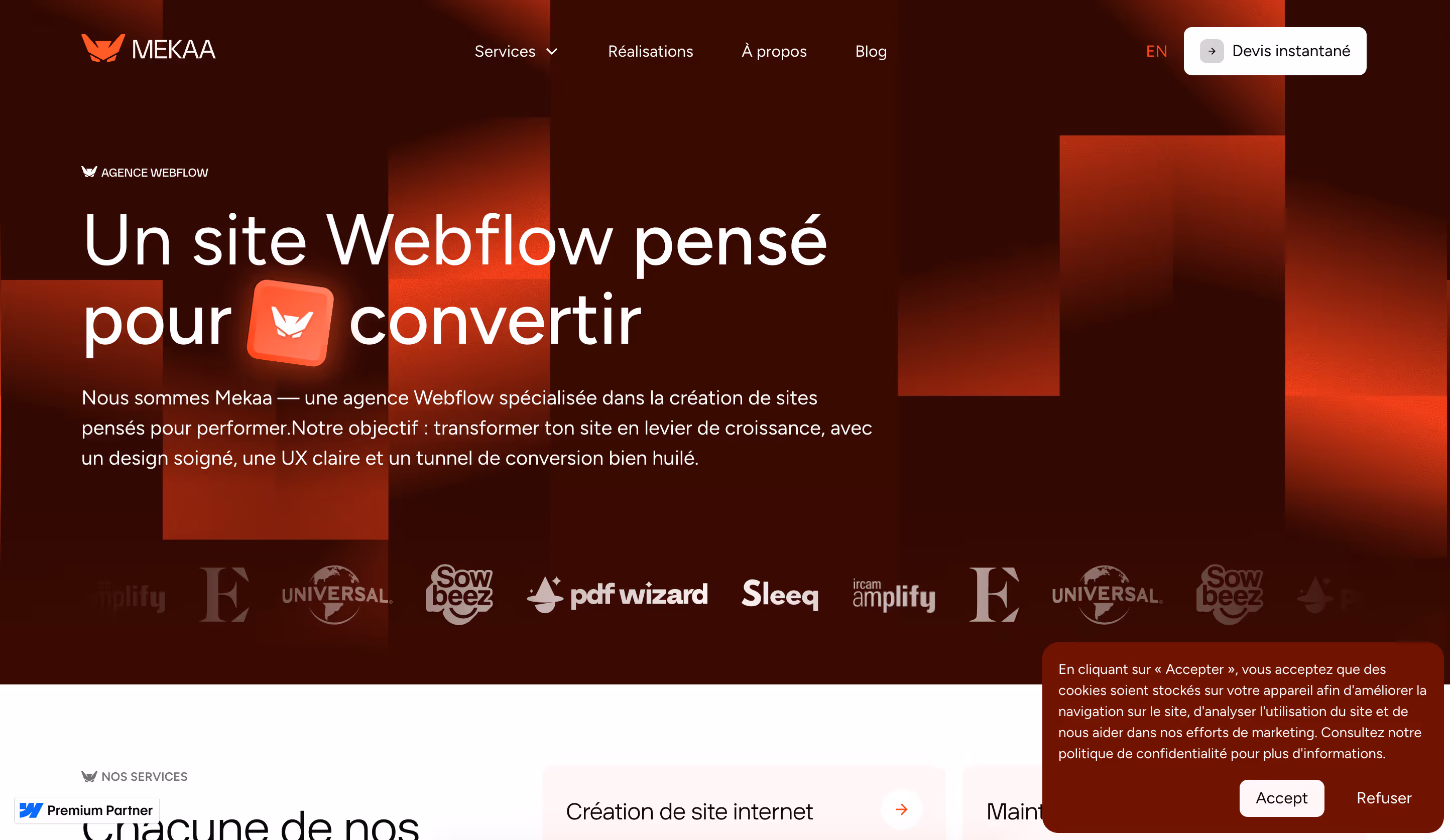 Exemple de sites vitrine