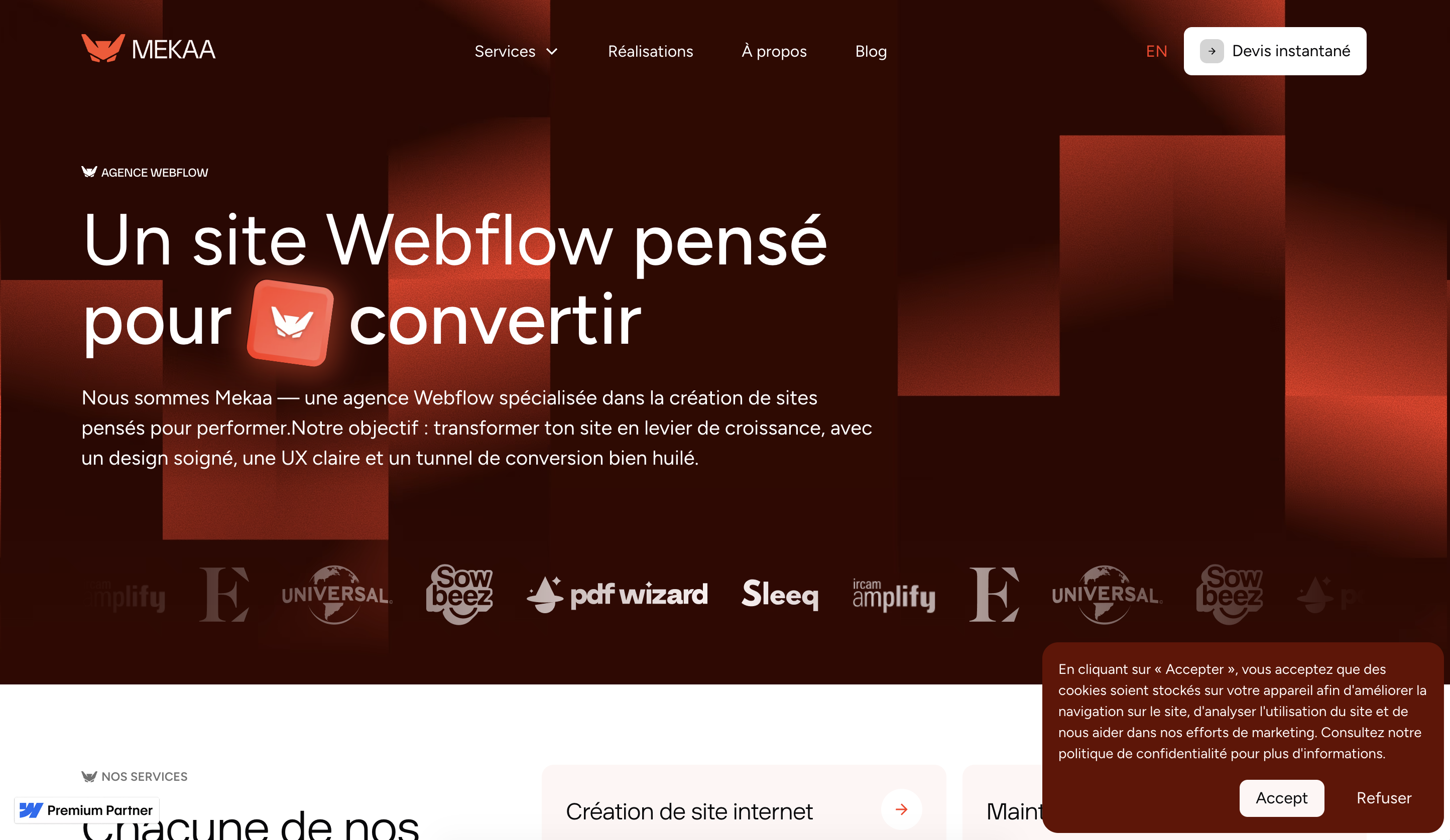 Exemple de sites vitrine