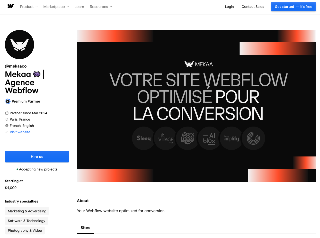 Mekaa - Webflow partner