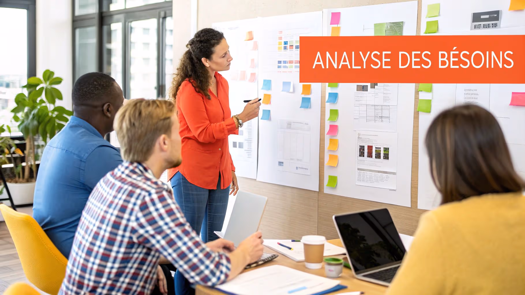 Un ordinateur portable affichant une interface de conception de site web, symbolisant la refonte d'un site internet.