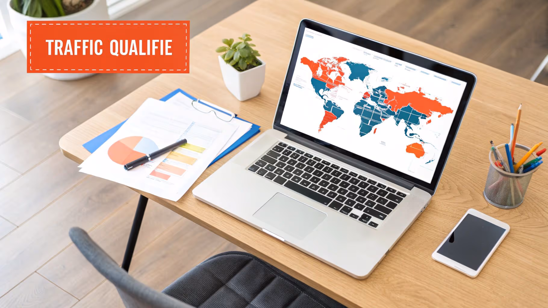 Graphique montrant l'analyse du trafic d'un site web