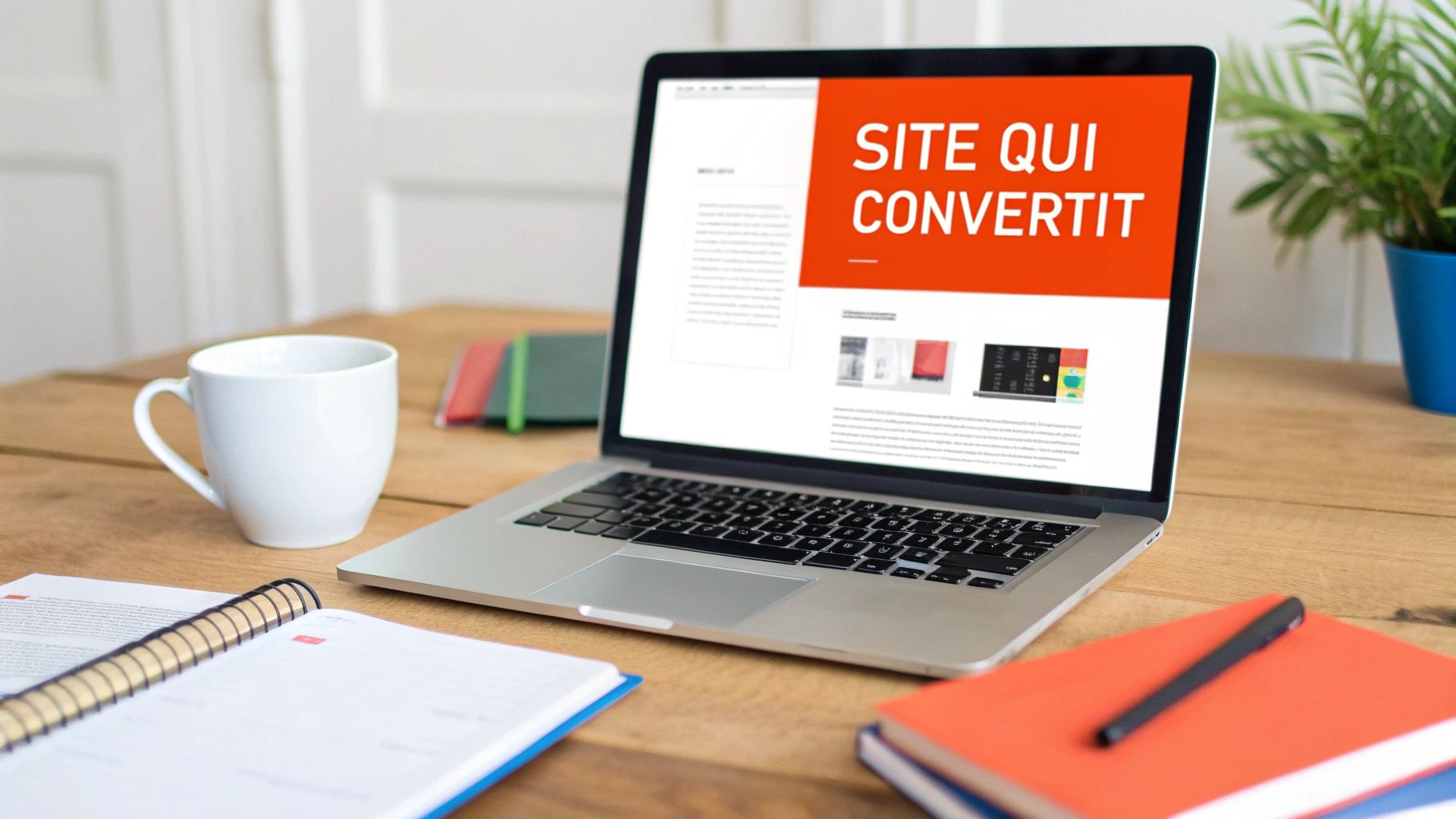 Un exemple de design de site web moderne et minimaliste