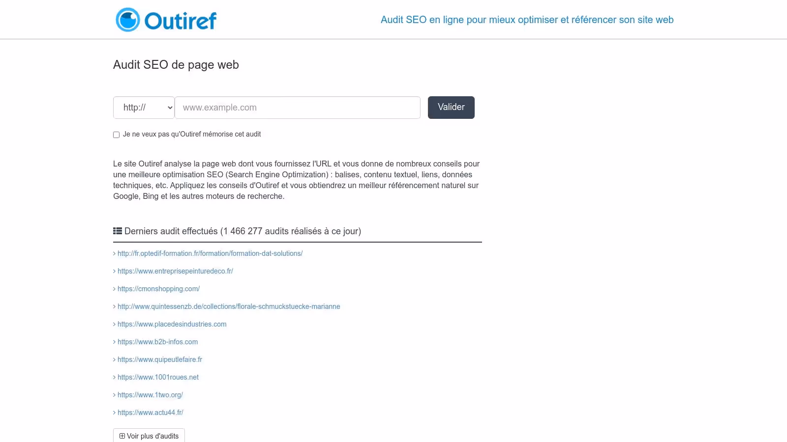 Outiref (WebRankInfo)