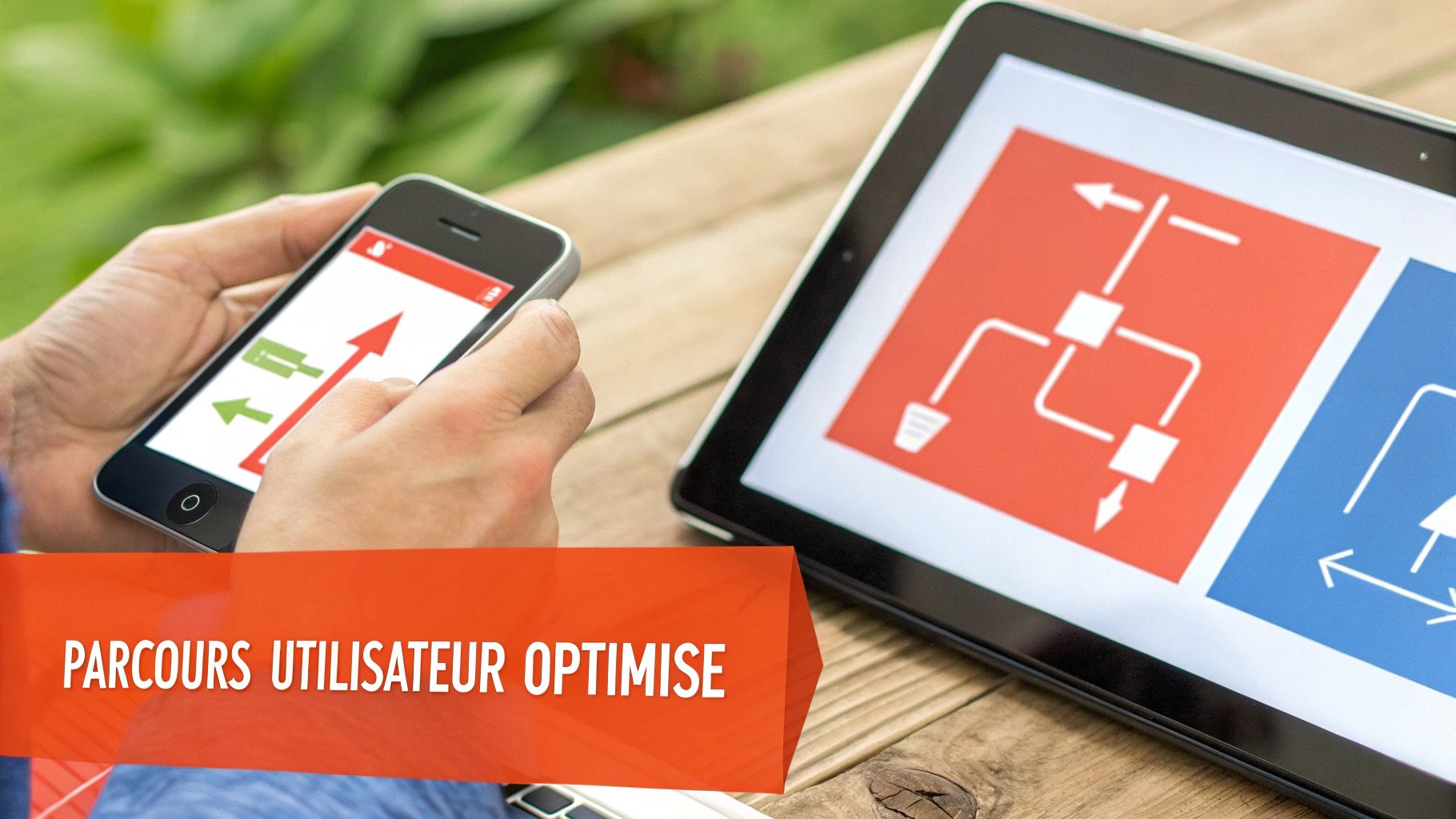 Une illustration d'un parcours client avec différentes étapes menant à la conversion