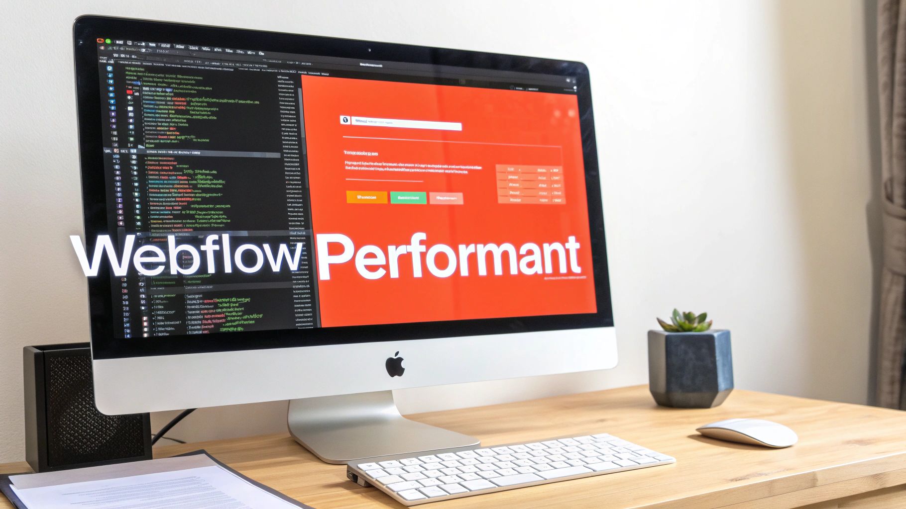 Une vue de l'interface de conception visuelle de Webflow sur un ordinateur portable.