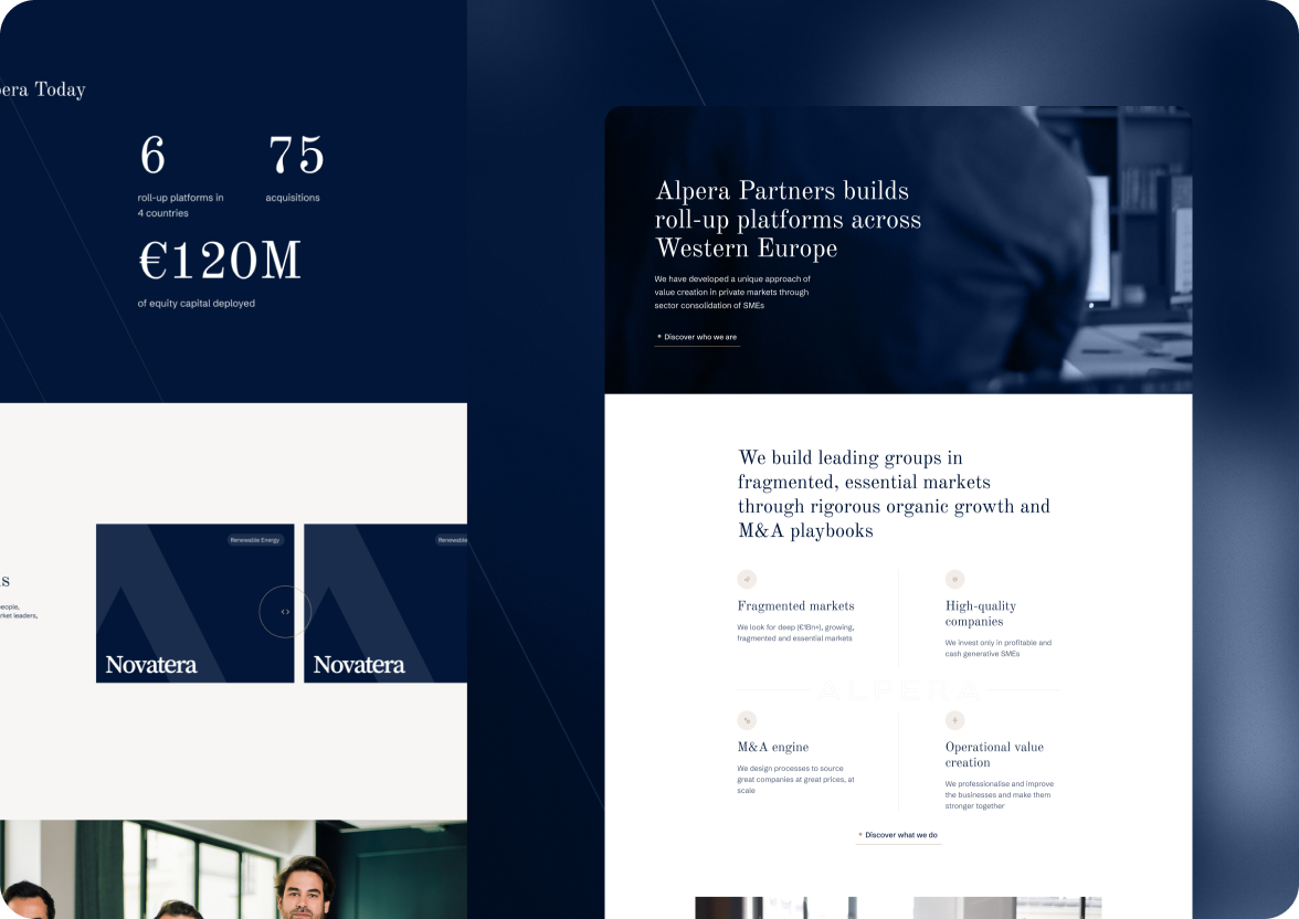 Création du site web Alpera Partners