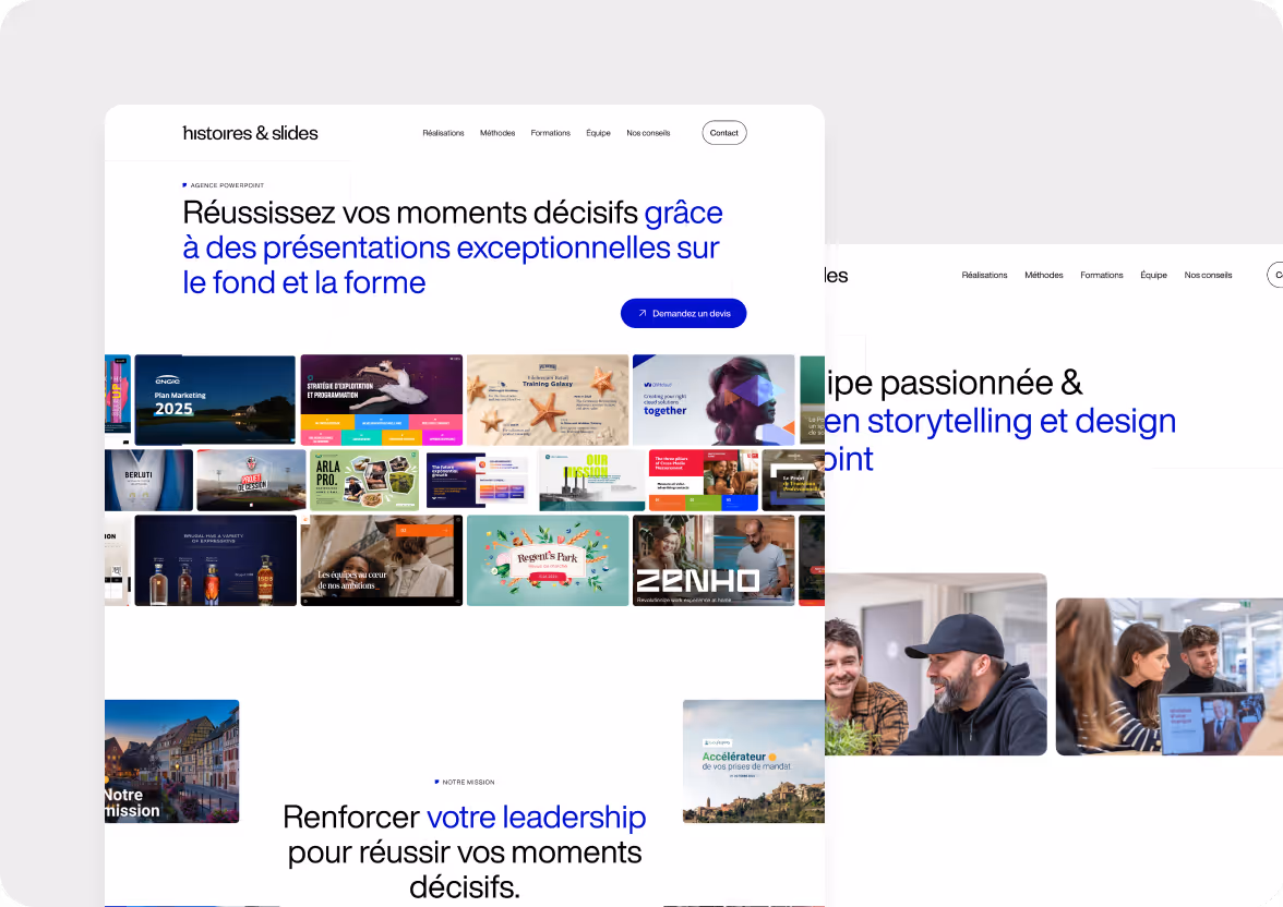 Graphic redesign and SEO of the site History & Slides