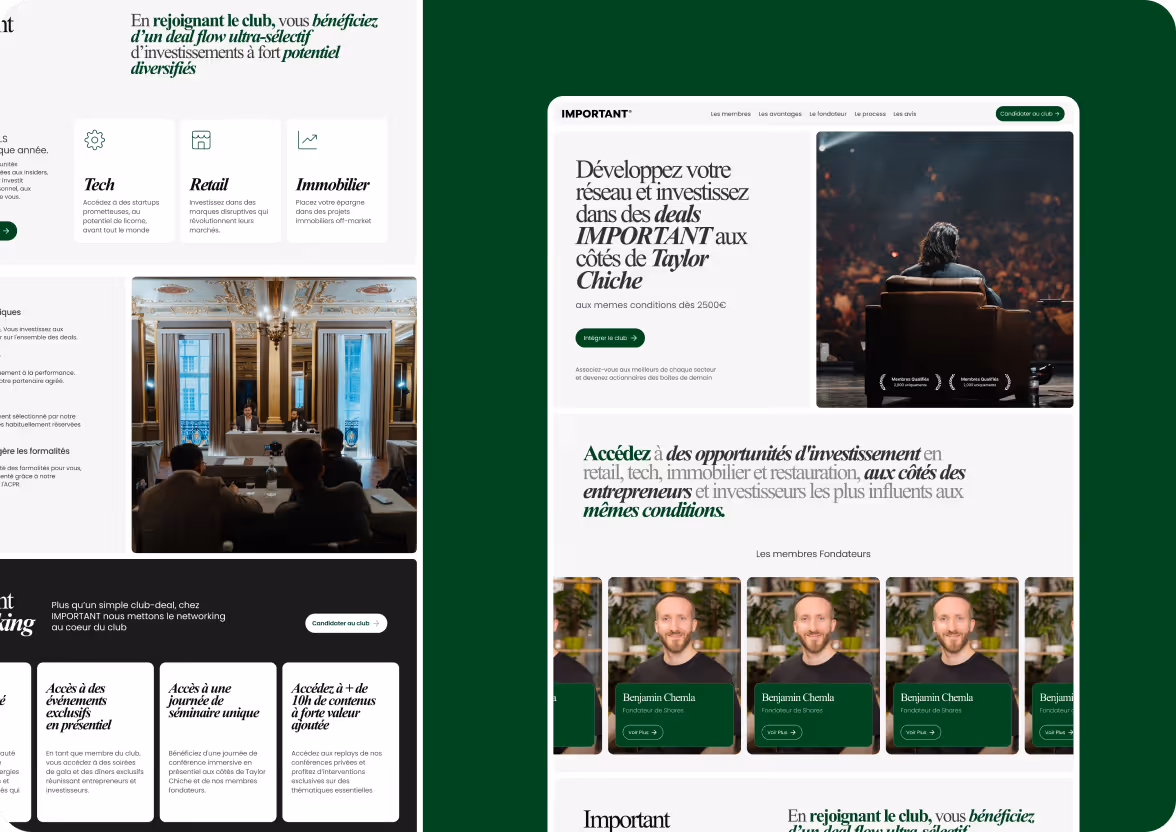 Création du site internet de Important