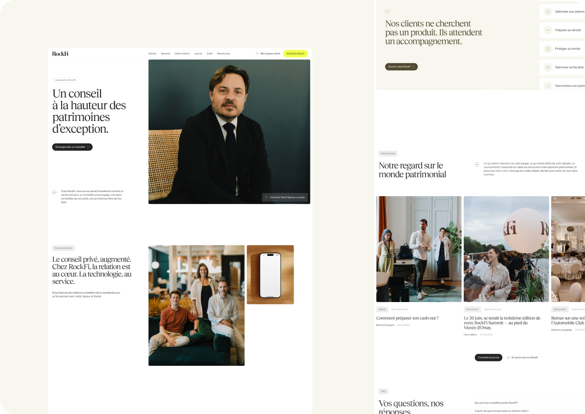 Creation of the RockFi website