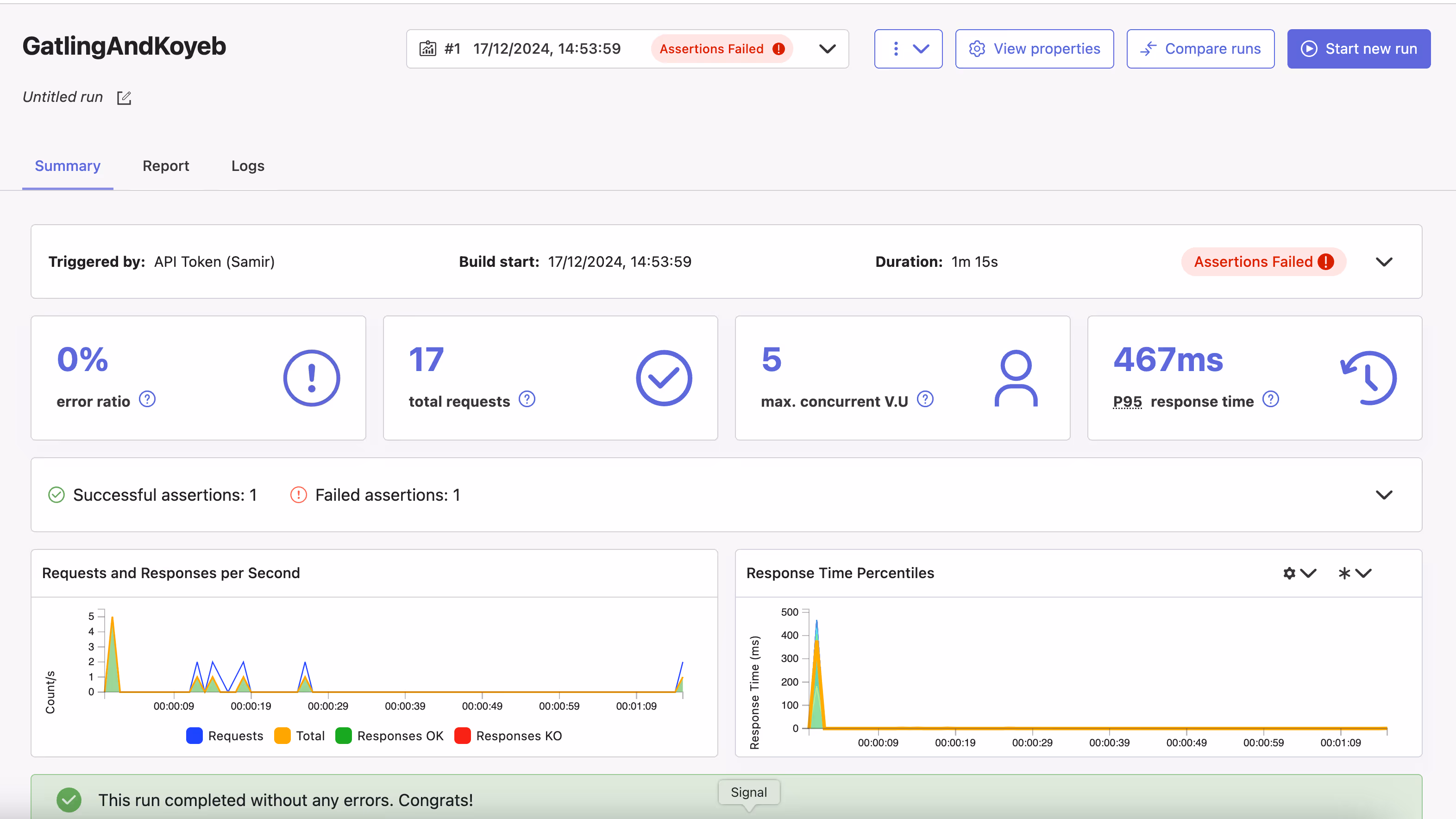 Load testing an AI application 7