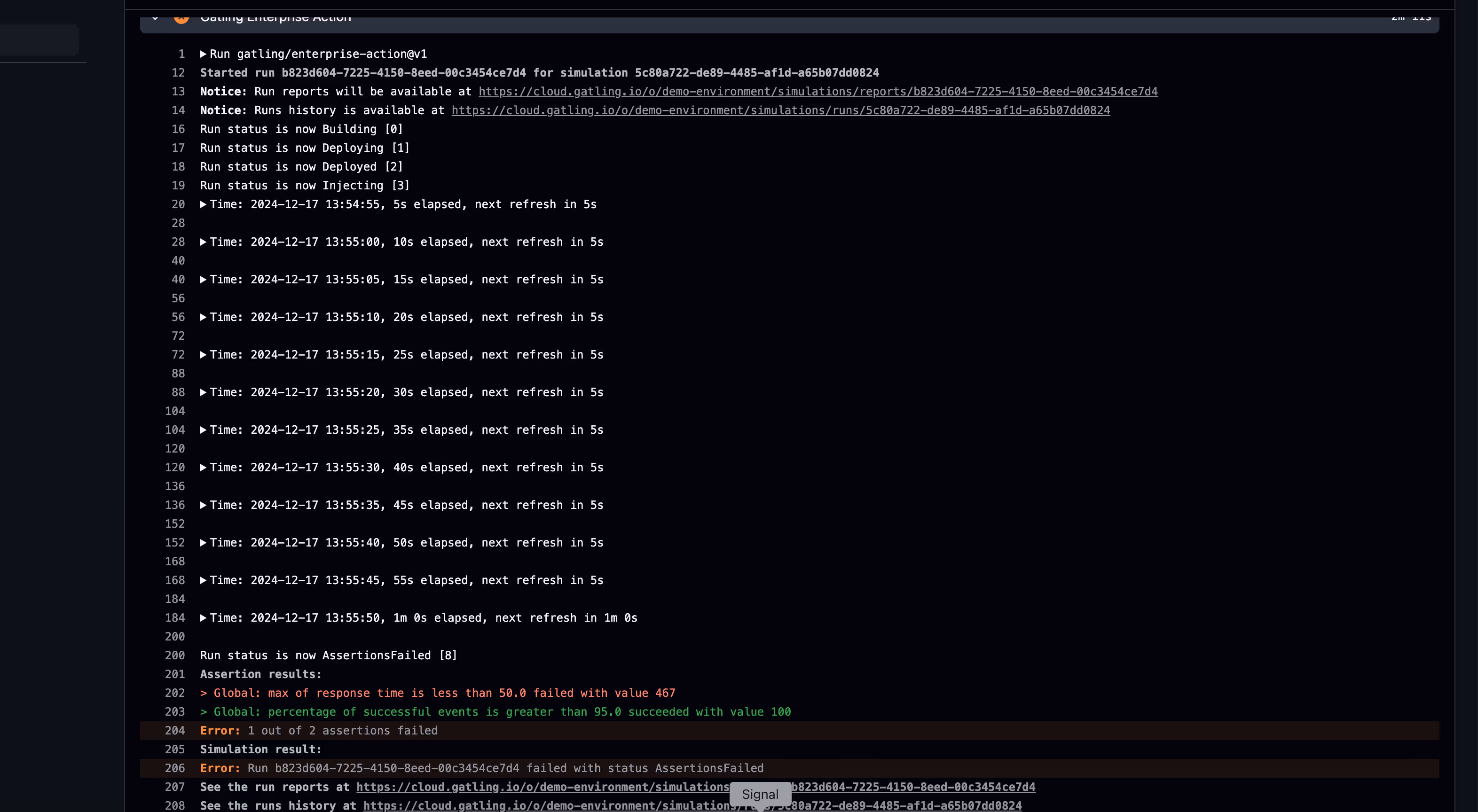 Load testing an AI application 6