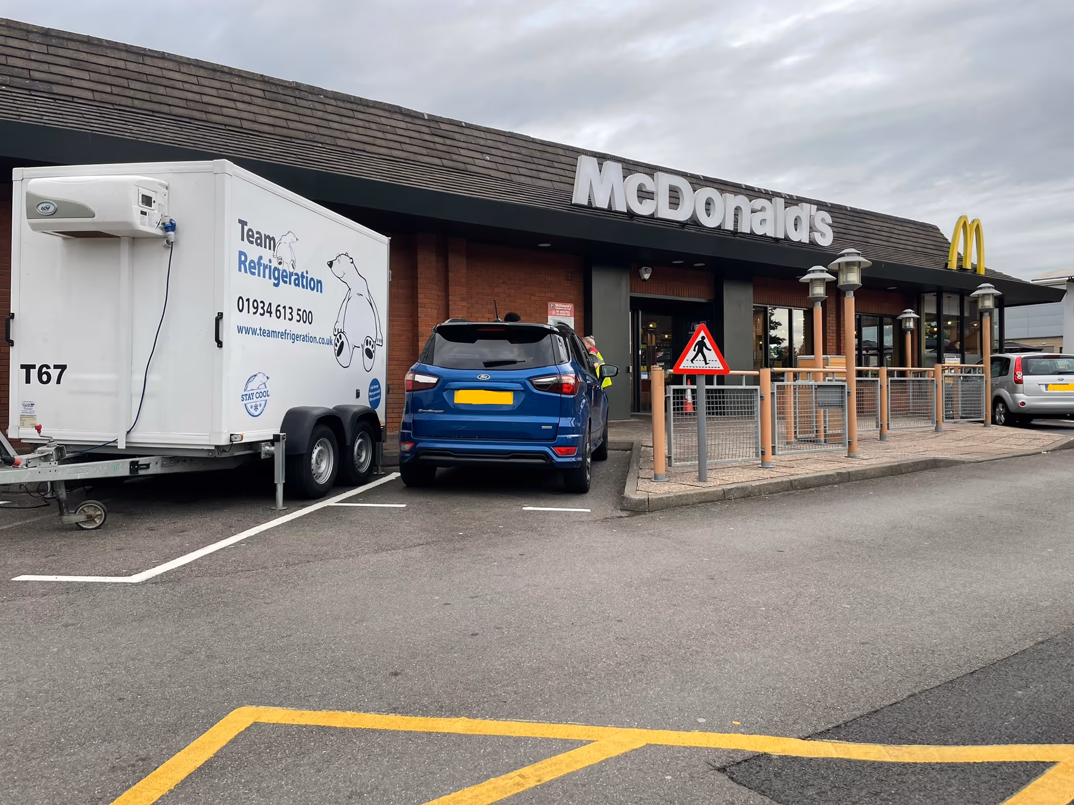 team refrigeration cold trailer hire outside mcdonalds