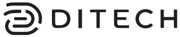 DITECH company logo with a stylized circular icon to the left of the text.