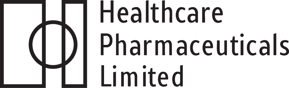 Logo of Healthcare Pharmaceuticals Limited with a stylized letter H and the company name in black text.