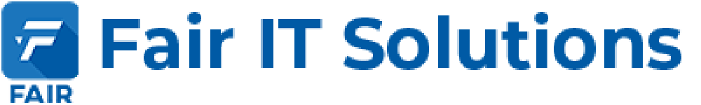Fair IT Solutions company logo with a stylized F icon in a blue square.