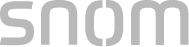 Snom company logo in gray.