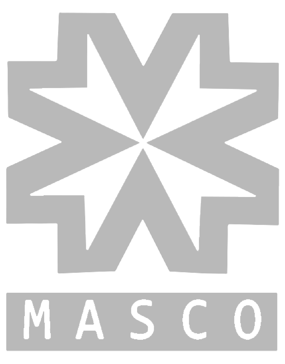 Masco company logo with stylized black and green geometric shapes.