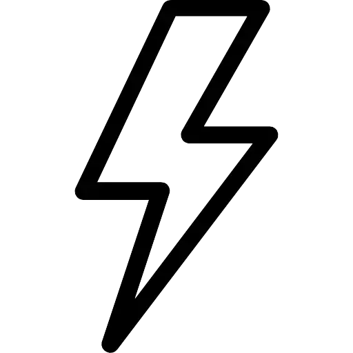 A lightning bolt icon representing speed.