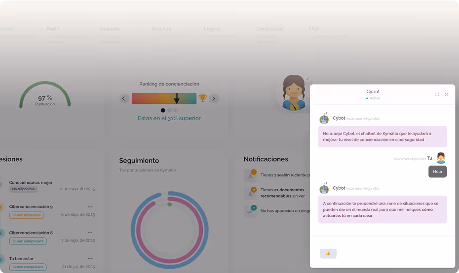 Kymatio's dashboard