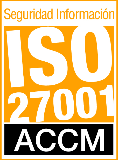 ISO/IEC 27001:2022 information security management certification, issued by ACCM
