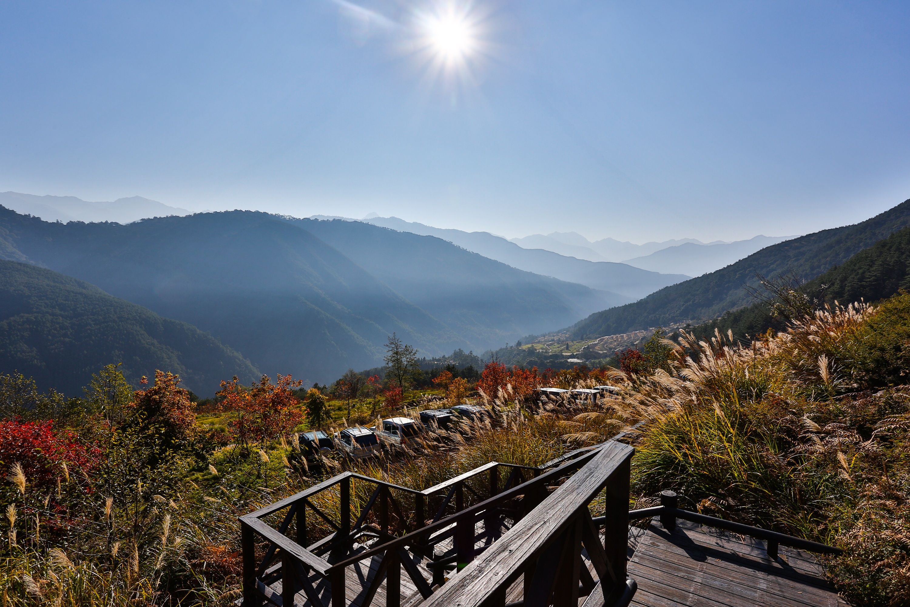 mountain view from a terrace