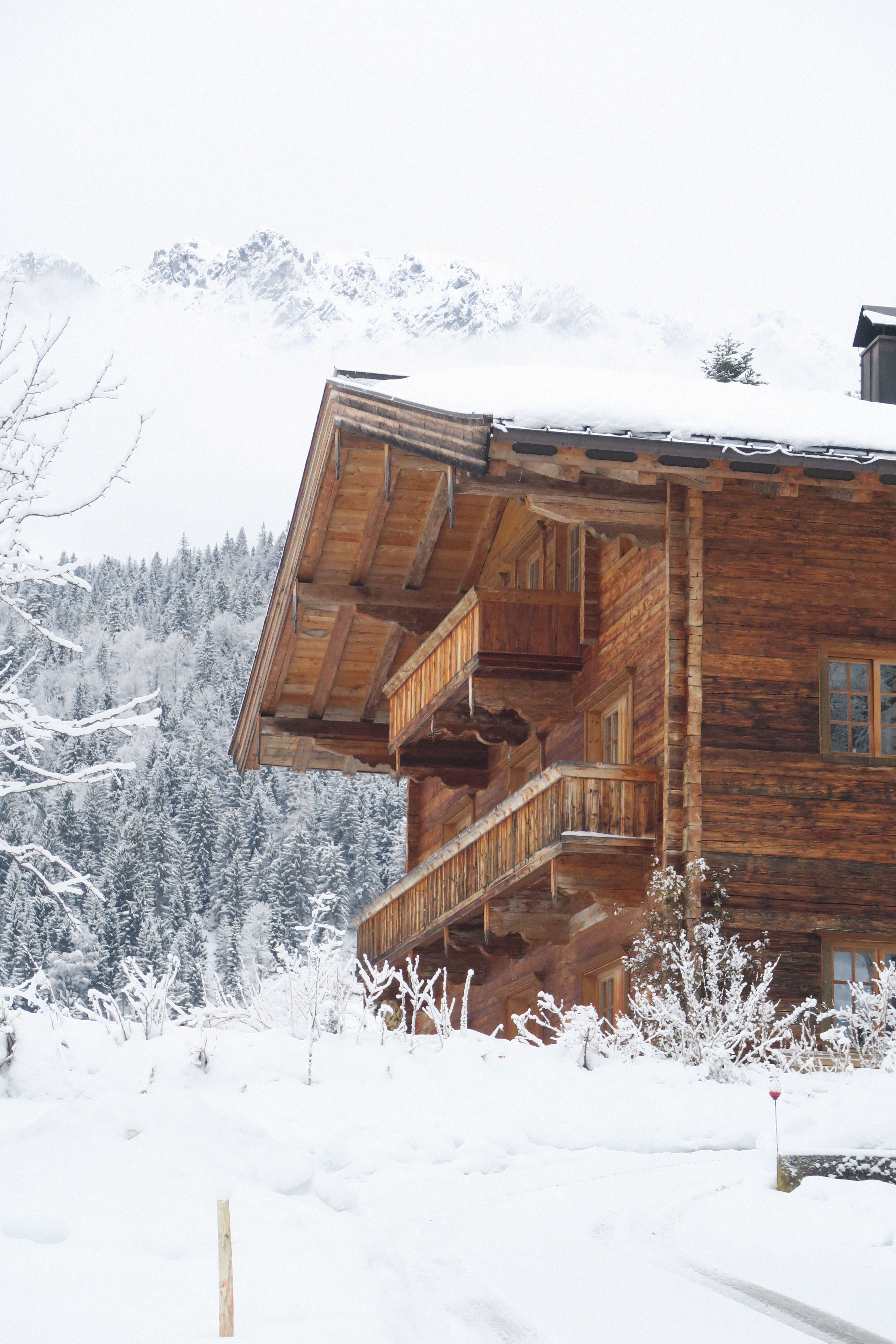 Mountain chalet, illustration for Megève