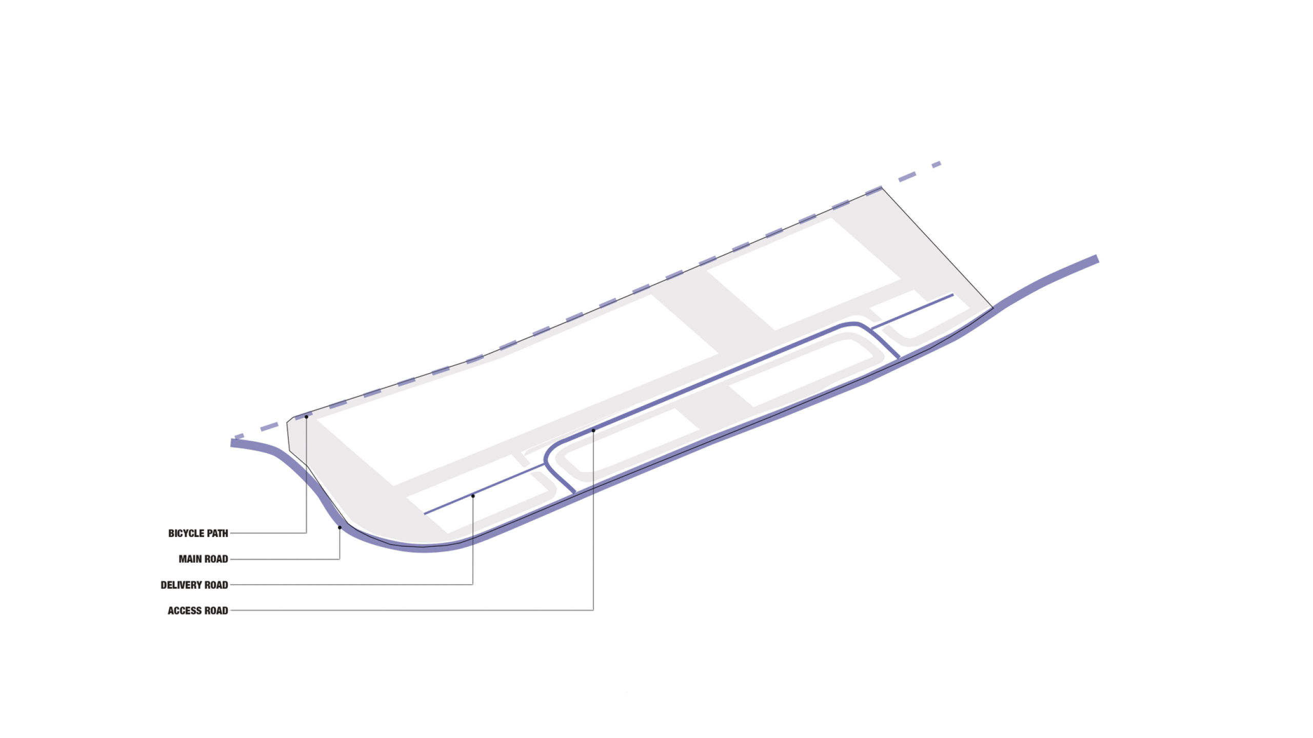 Diagram of road path at Campus Reichhold