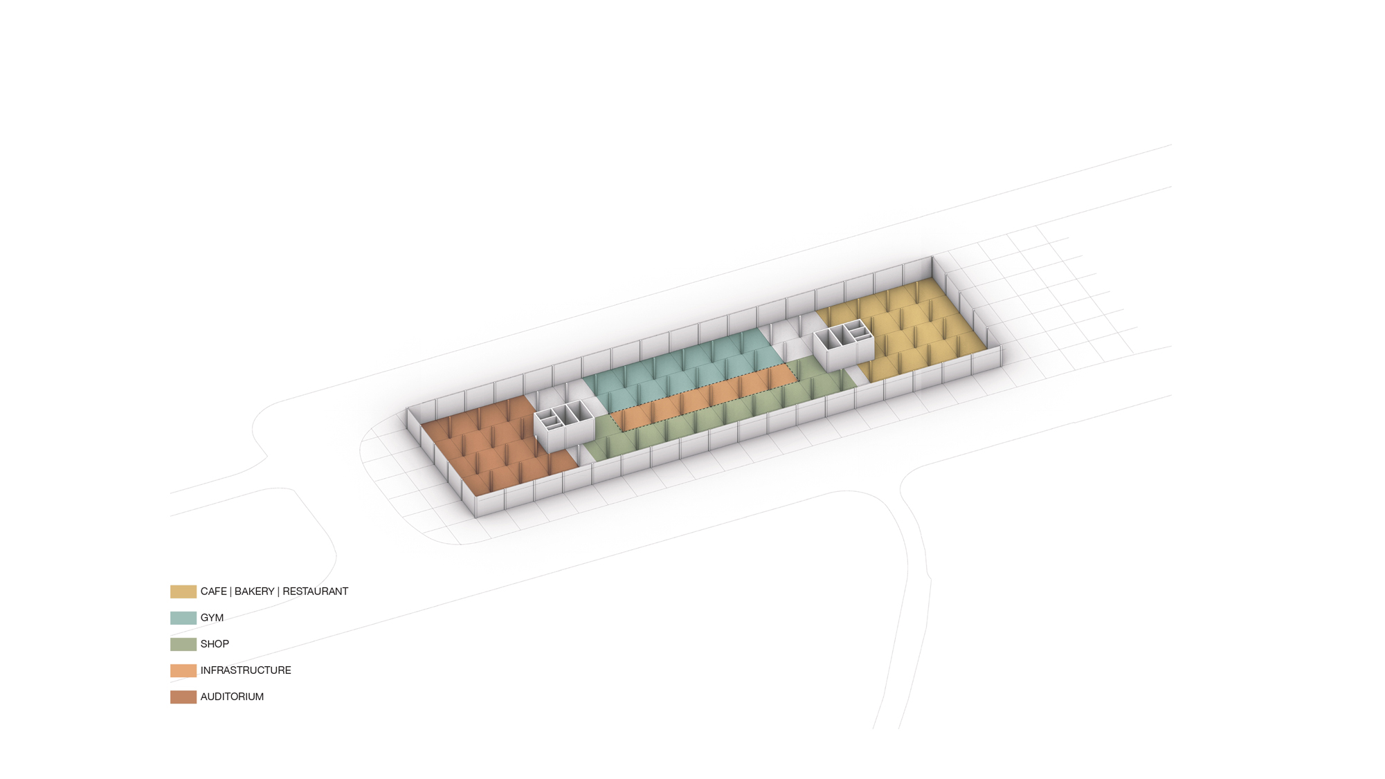 Diagram of bottom floor at Campus Reichhold