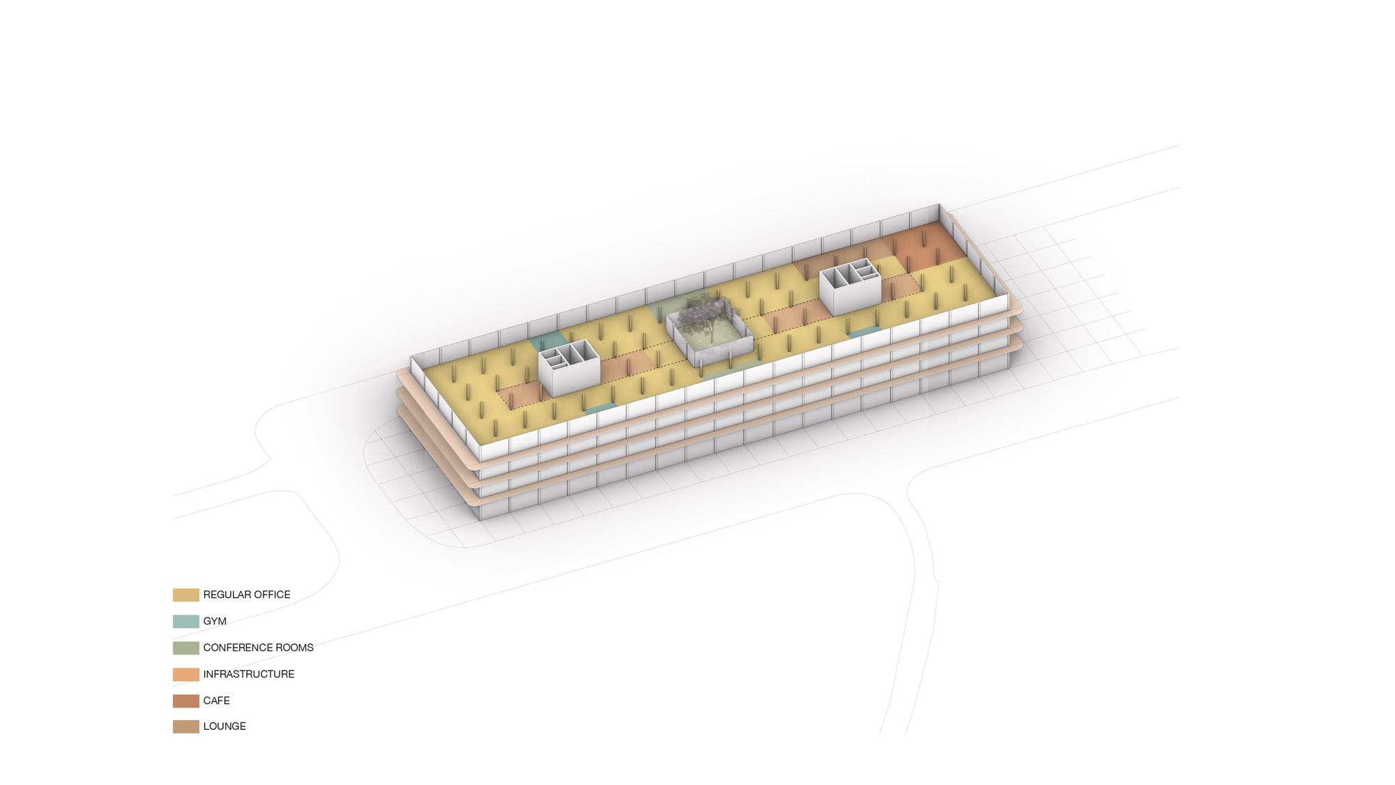 Diagram of second floor at Campus Reichhold