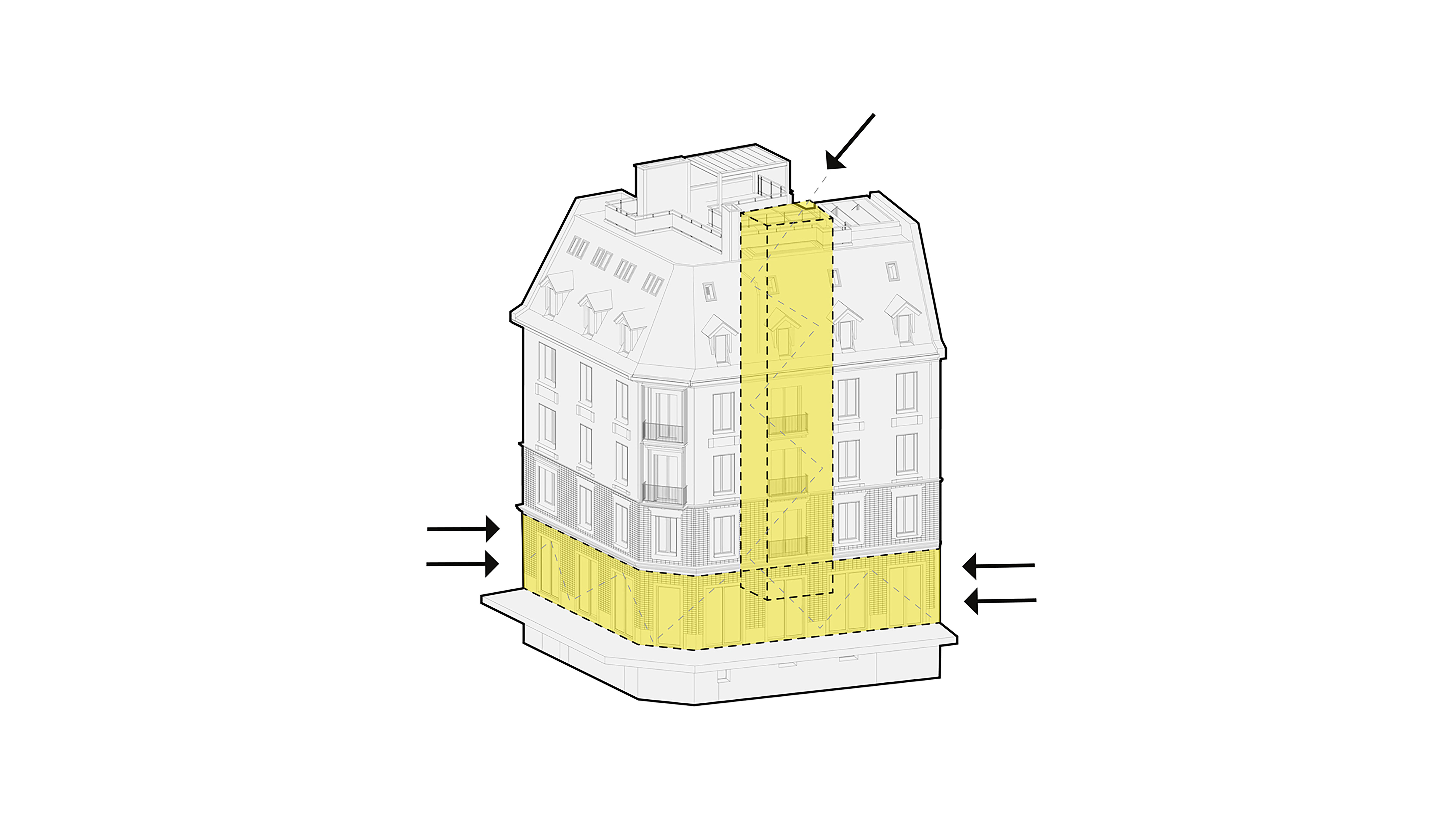 diagram of boutique hotel in Zurich