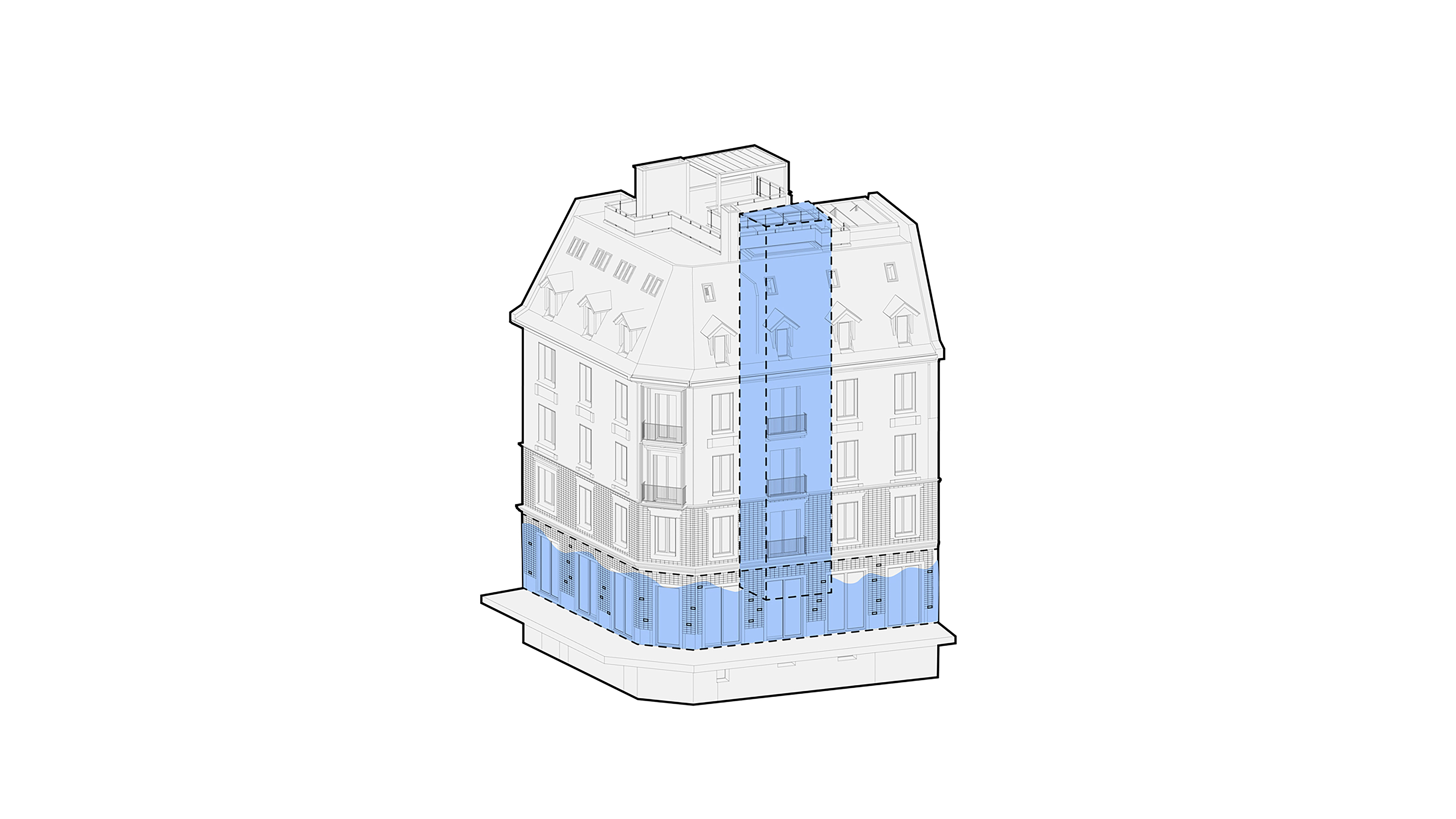 diagram of boutique hotel in Zurich