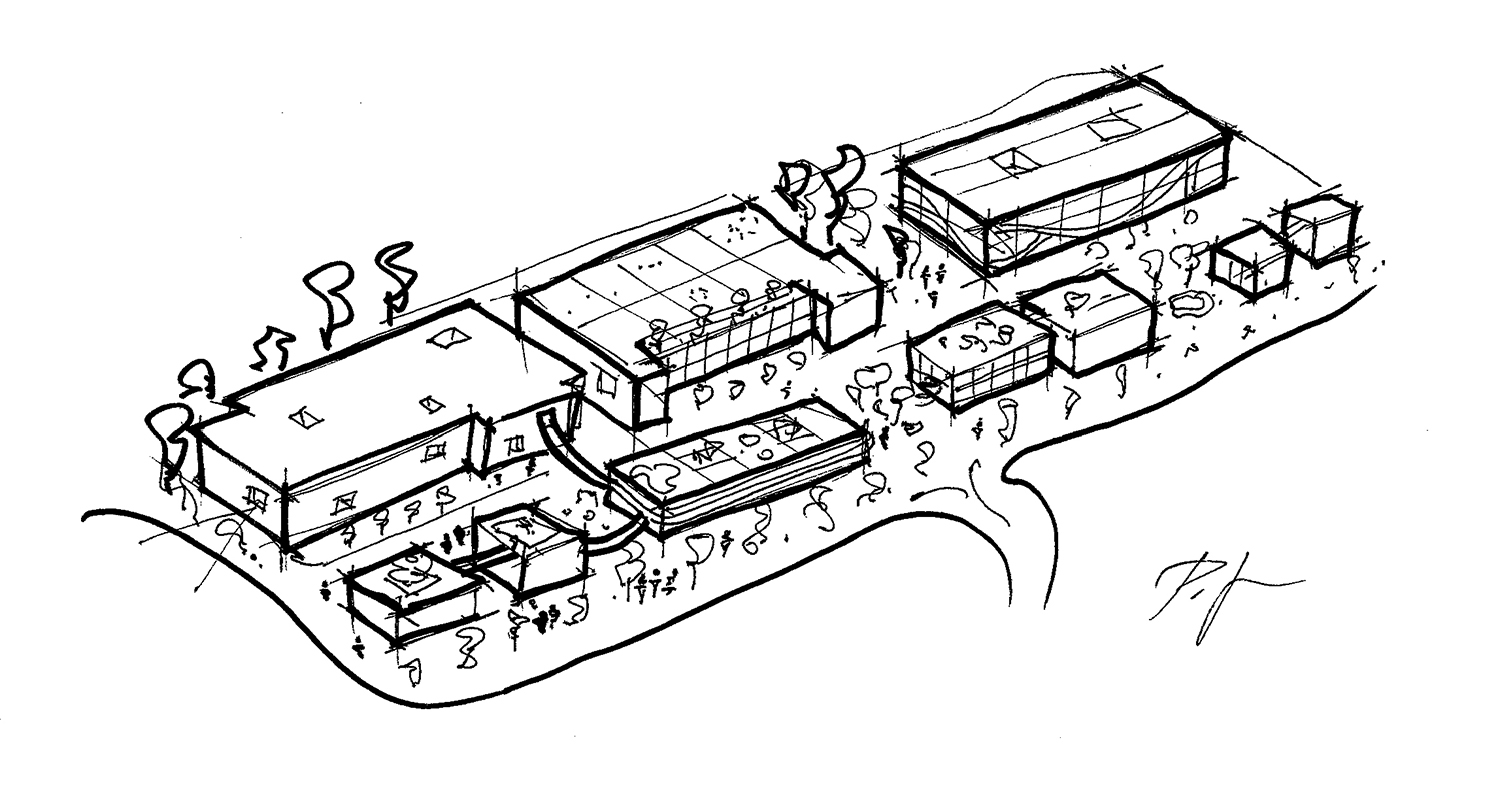 Project sketch of Campus Reichhold.