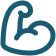 An icon of a flexing arm