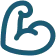 An icon of a flexing arm