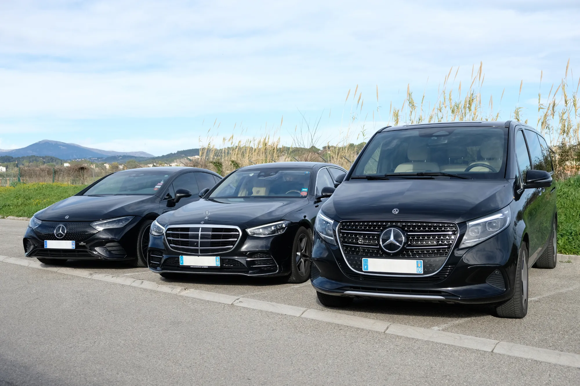 Flotte de voitures haut de gamme Privilege Avenue, VTC de luxe à Cannes pour transferts privés et événements