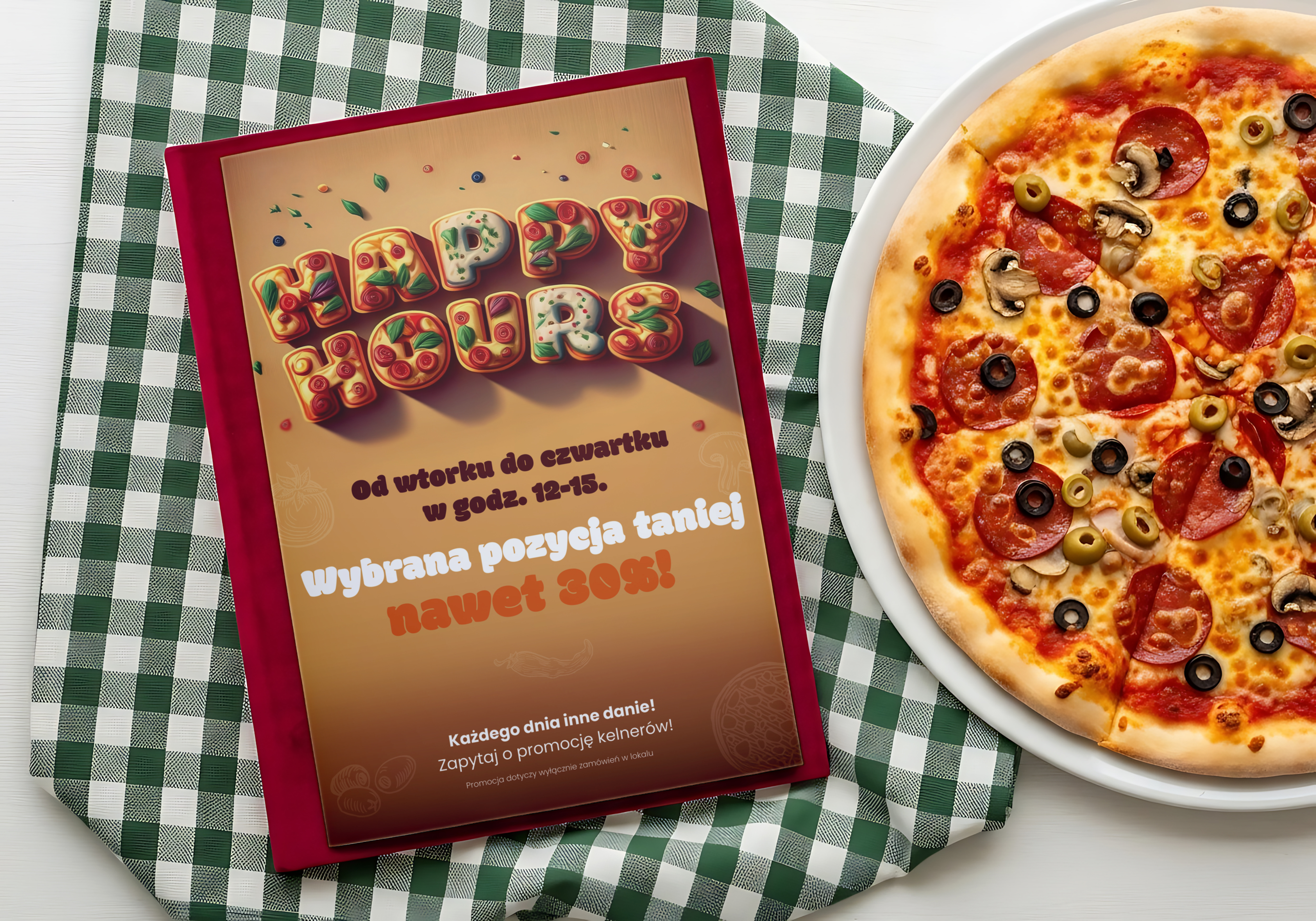 Projekt plakatu dla pizzeri.