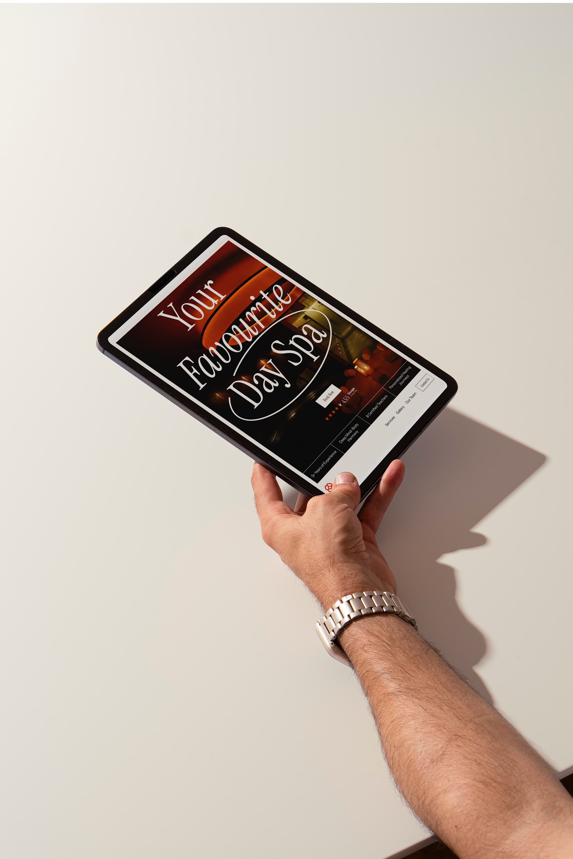 tablet handed - Arcem Studio case study