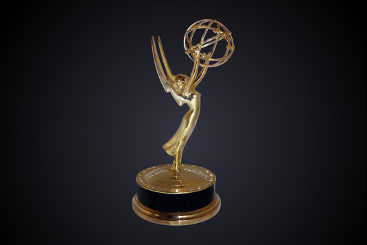 The winged Emmy statuette awarded at the Primetime Emmy Engineering Awards