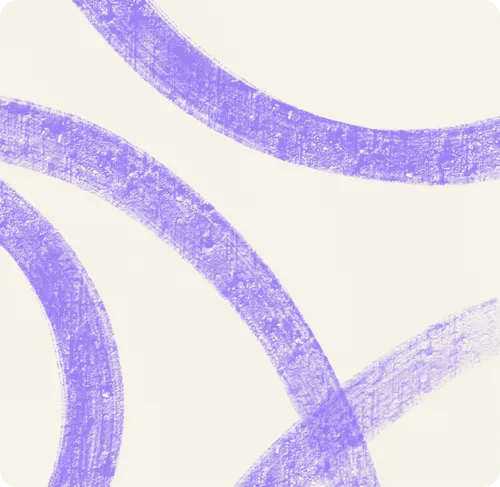 Abstract background featuring soft purple curved brushstroke patterns on a light beige surface.
