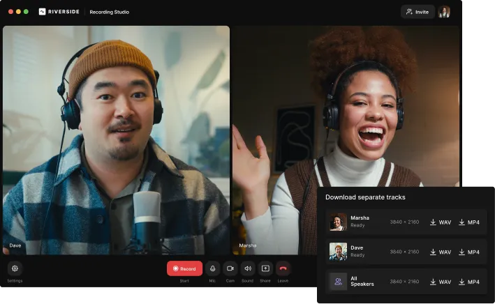 High-quality podcast recording setup