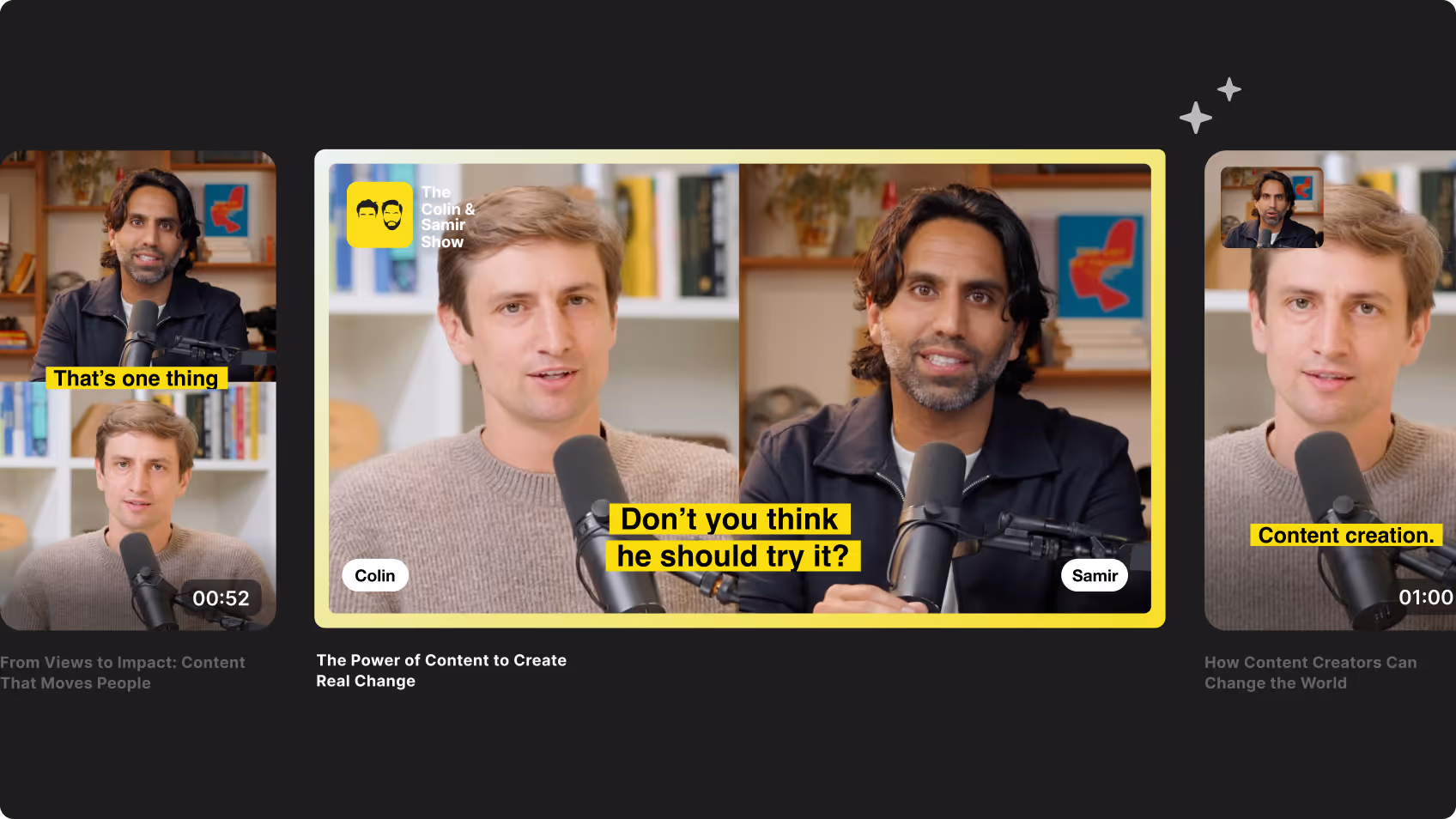 Podcast hosts Colin and Samir 