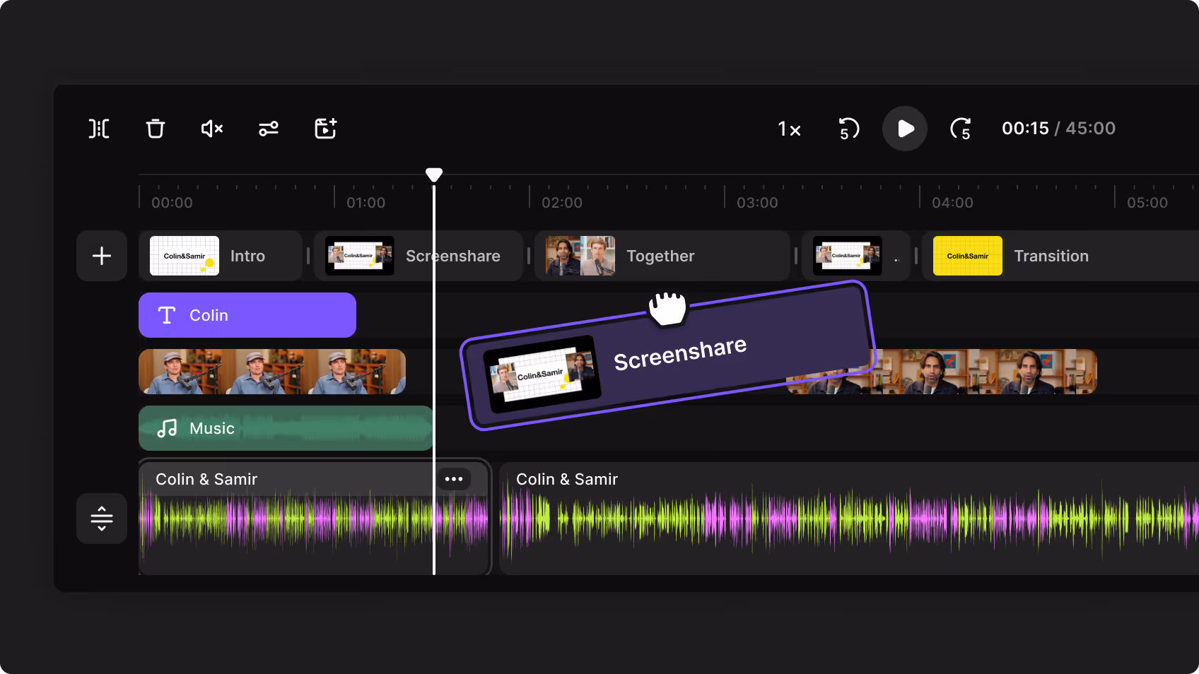 Video editing interface