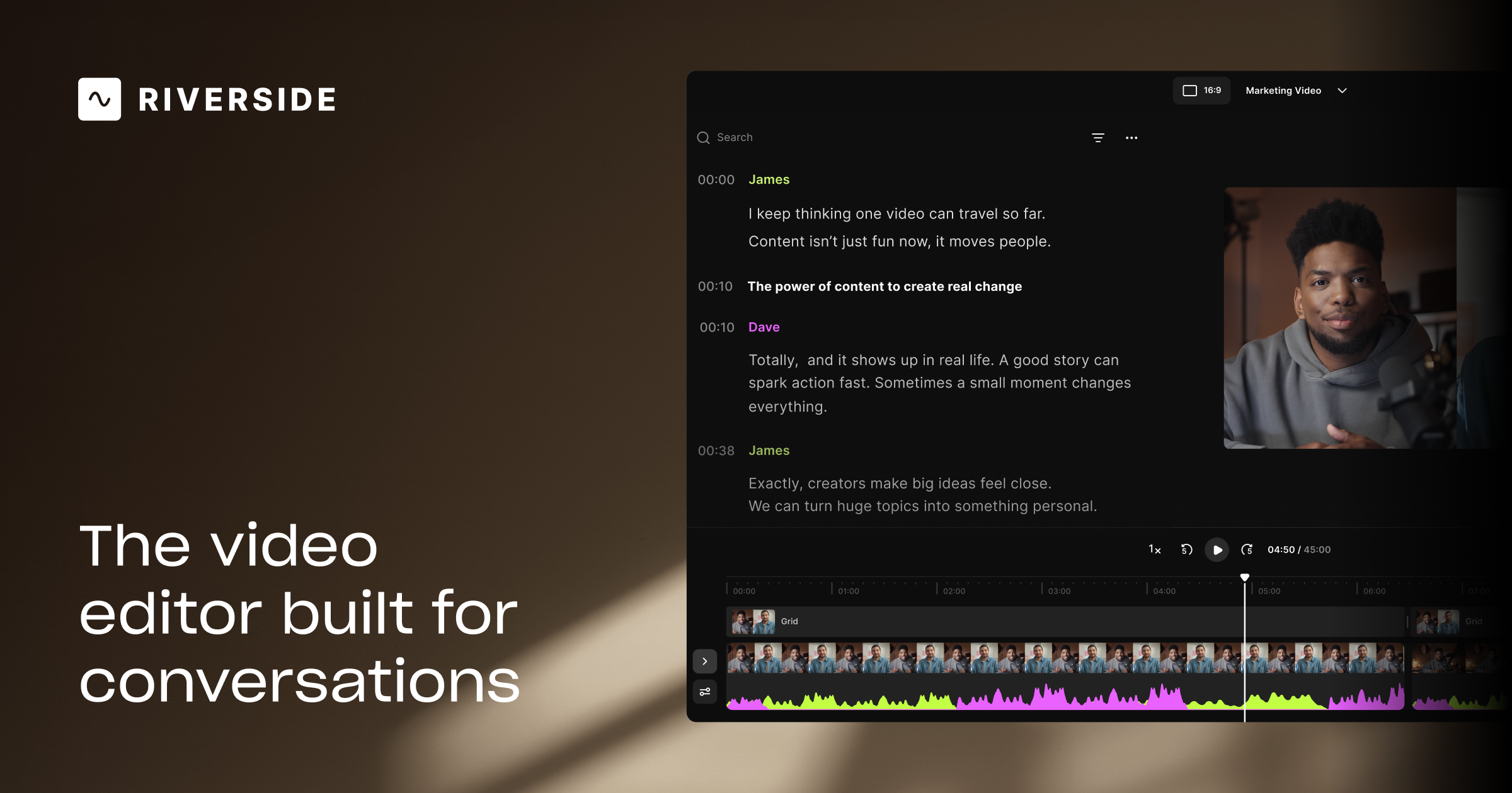 Online Video Editor Built for Conversations | Riverside