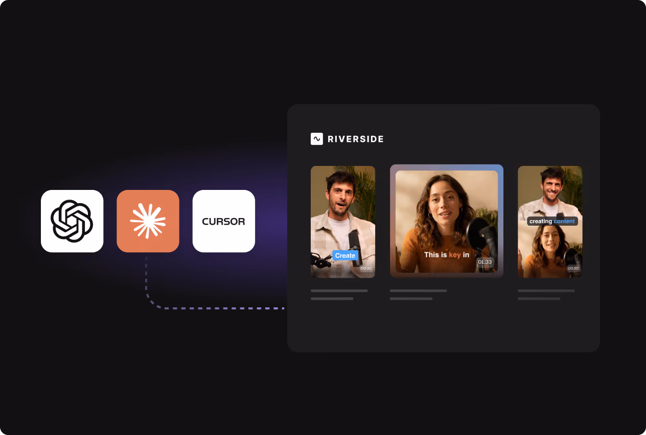 Get clips, show notes, and posts in your voice.