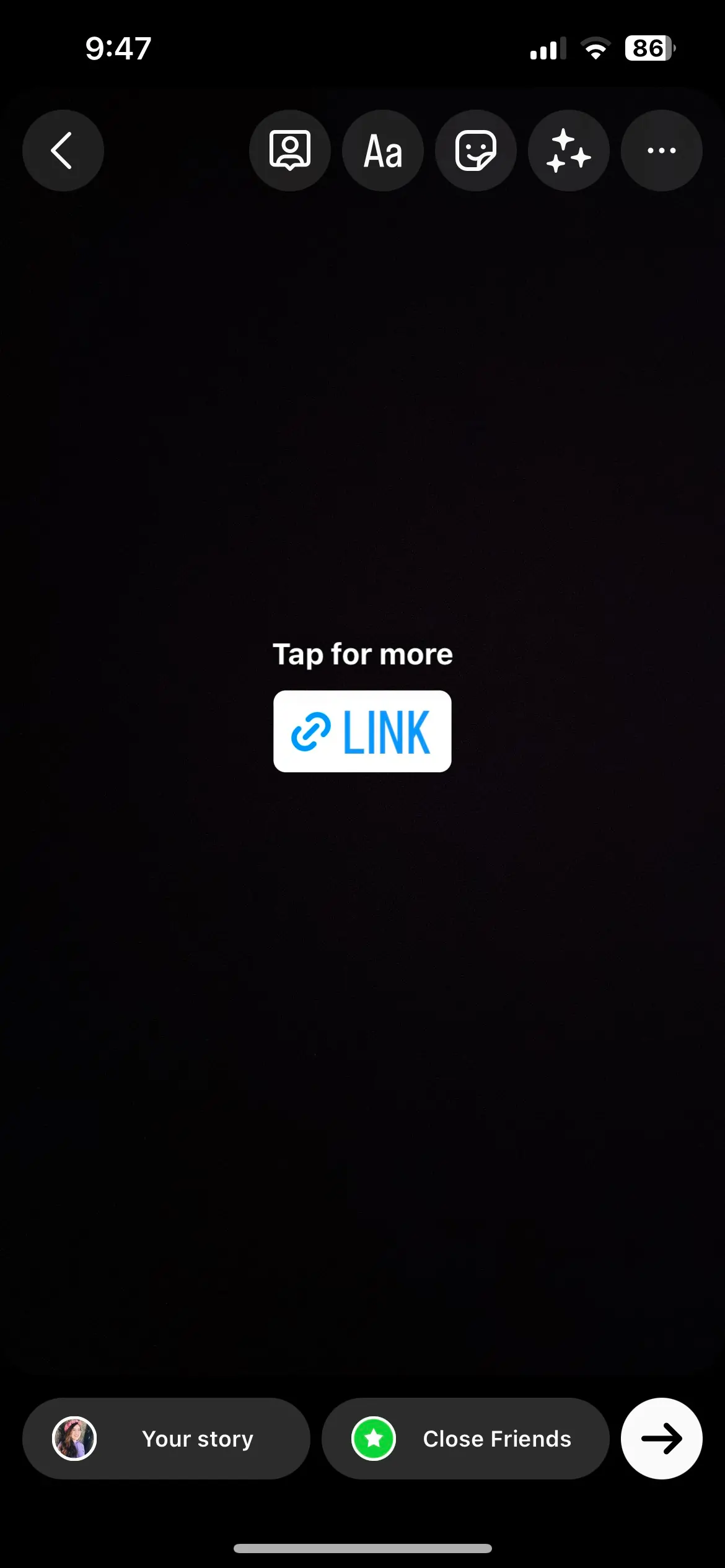 Adding a podcast link on Instagram from Spotify
