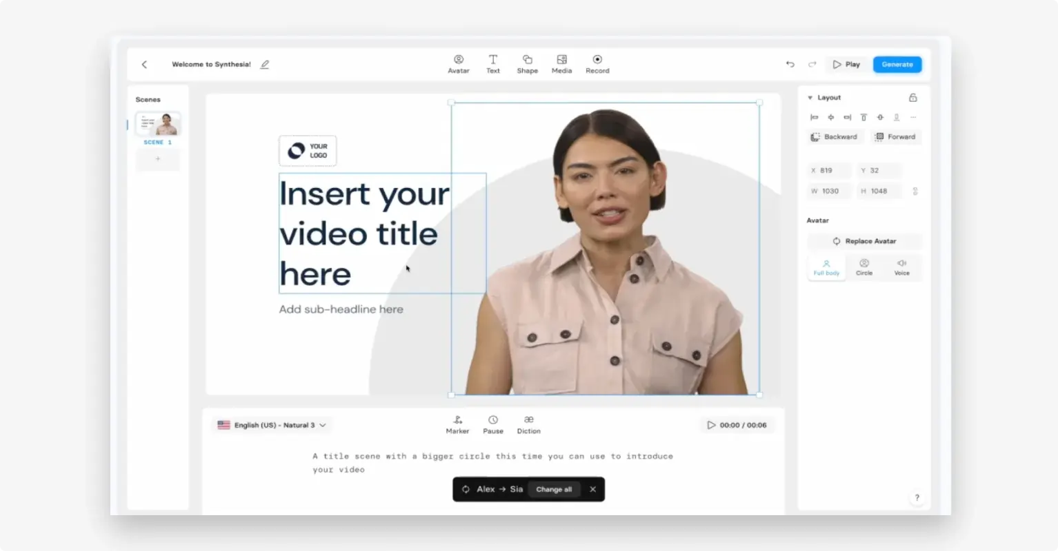 Sythesia Clipchamp alternative